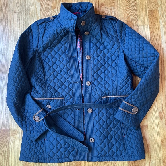 Land’s End Navy Quilted Riding Jacket - Picture 1 of 6
